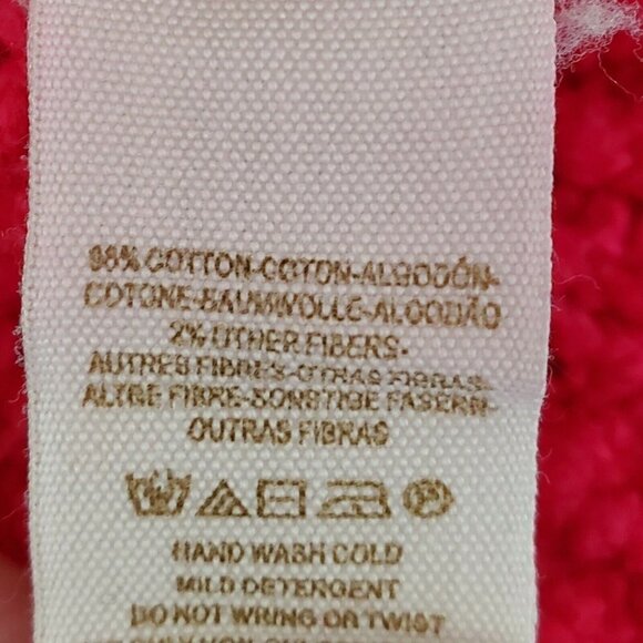 Free People Sweater XS Pink Womens Chunky Knit Dolman Sleeve Boho Slouchy - Picture 9 of 12